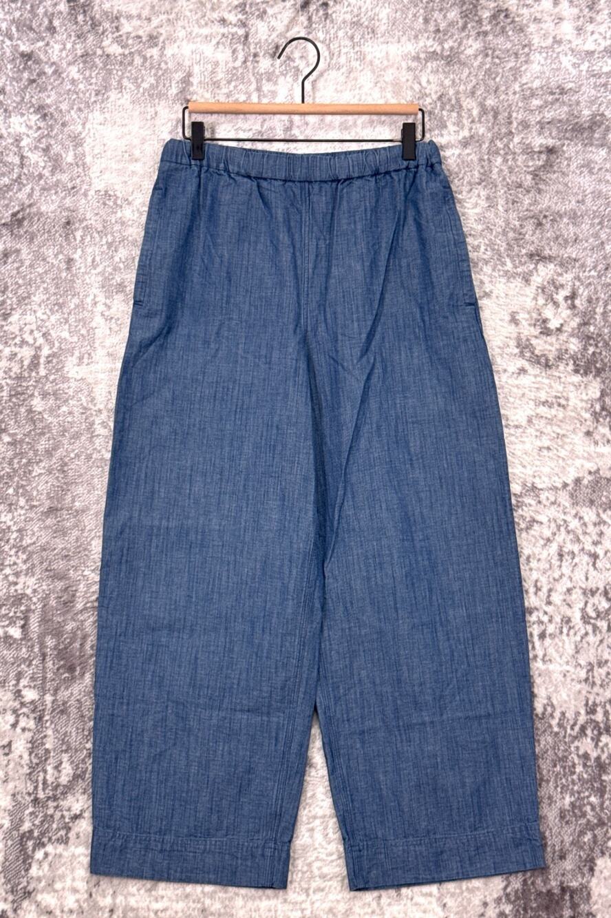 COS Pants Small Womens Blue Lightweight Chambray Wide Leg Pull On